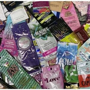 15 MYSTERY PACKETS Tan Tanning single use Packet Lotion Lot.